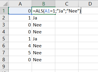 Zo gebruik je de ALS-functie binnen Excel